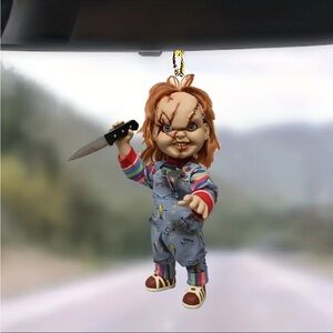 Chucky Childs Play Doll Acrylic Pendant - Stylish Car Charm & Festive Ornament